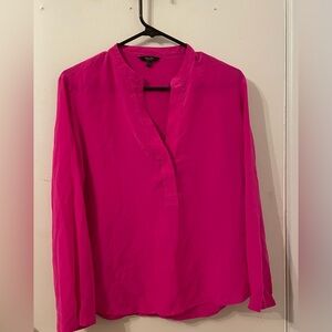 Massimo Dutti women’s 100% pink silk blouse size Xs